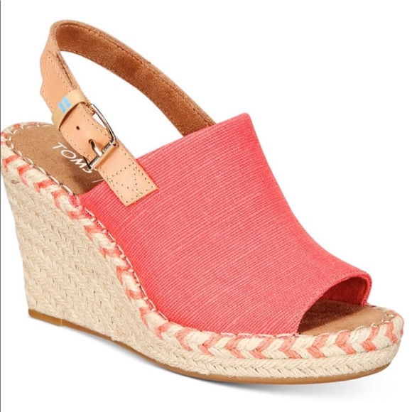 Toms Shoes - 🎉HP🎉NIB Toms Monica sling back wedges size 8.5